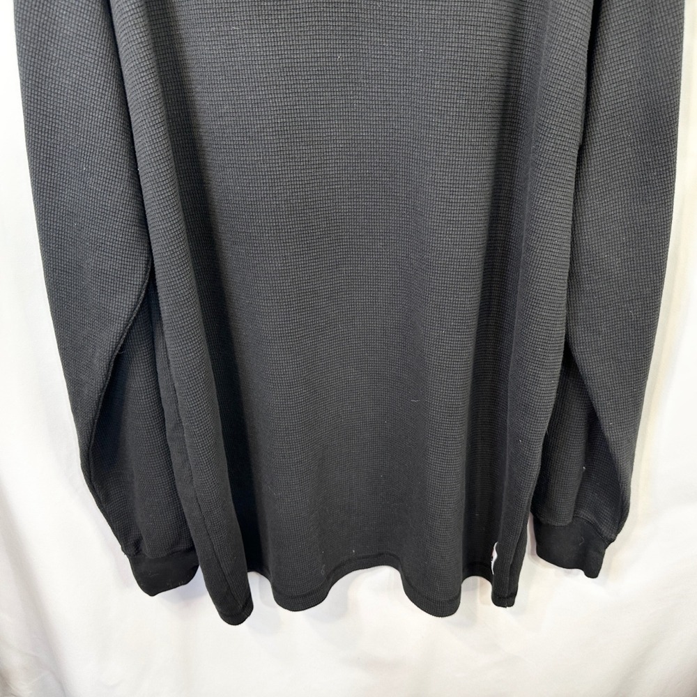 McCormick Farmall Mens 2XLT Henley Black Waffle Knit Thermal Shirt 1062 - Picture 3 of 9